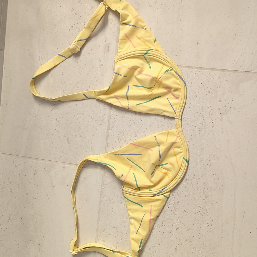 Onia Yellow Honey  Bikini Bra Top Women's Medium New $95